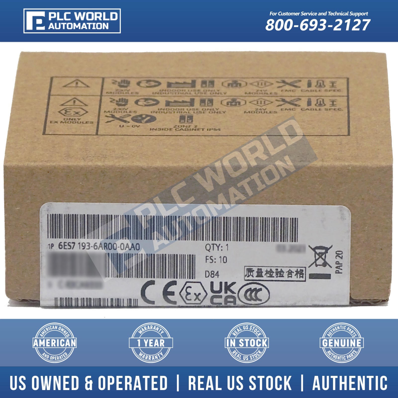 Siemens 6ES7 193-6AR00-0AA0 SIMATIC ET 200SP Adapter BA 2xRJ45, New Sealed