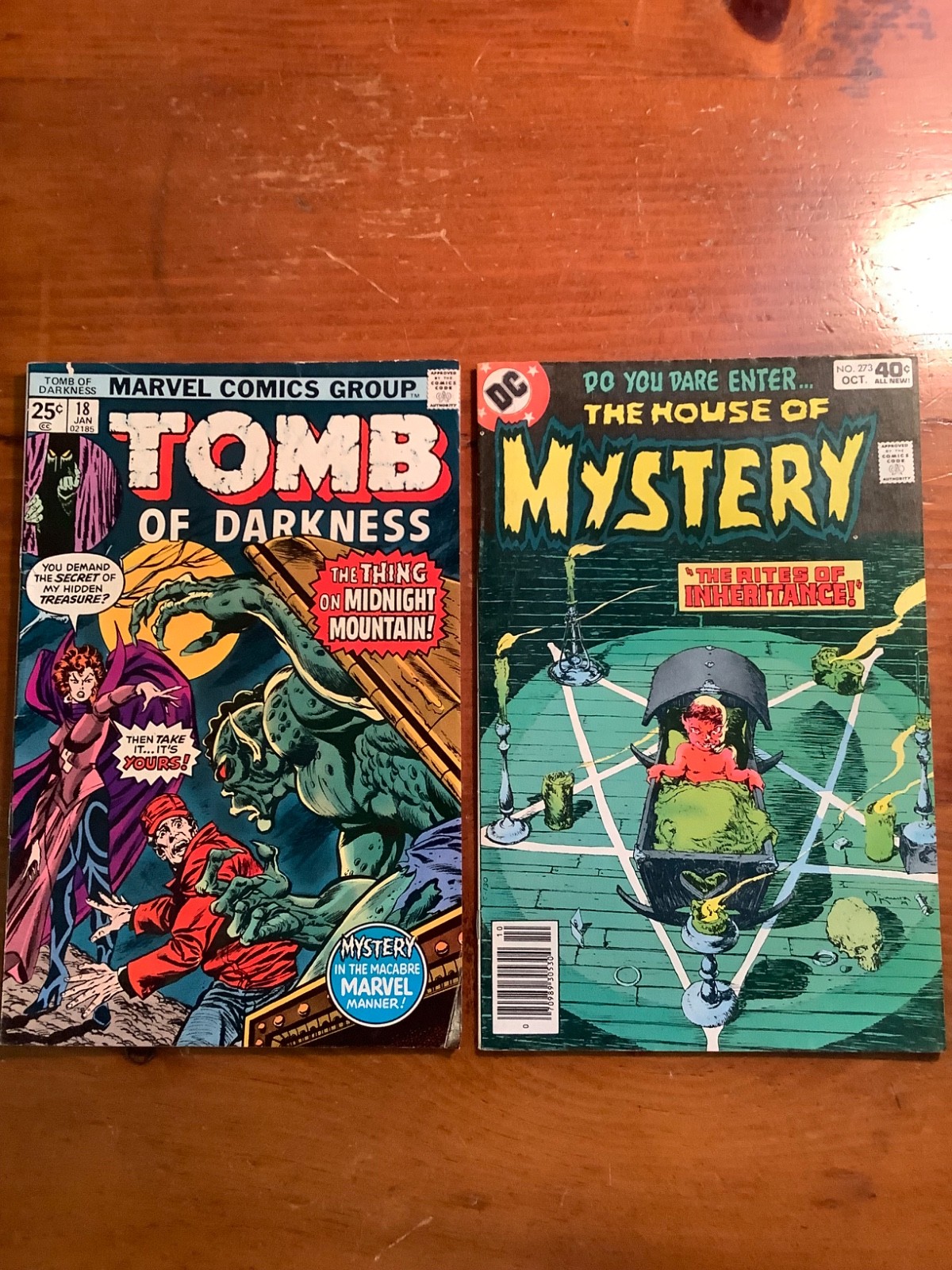 Horror Comic Book Lot 2 Tomb of Darkness #18 (1976) House of Mystery #273 (1979)
