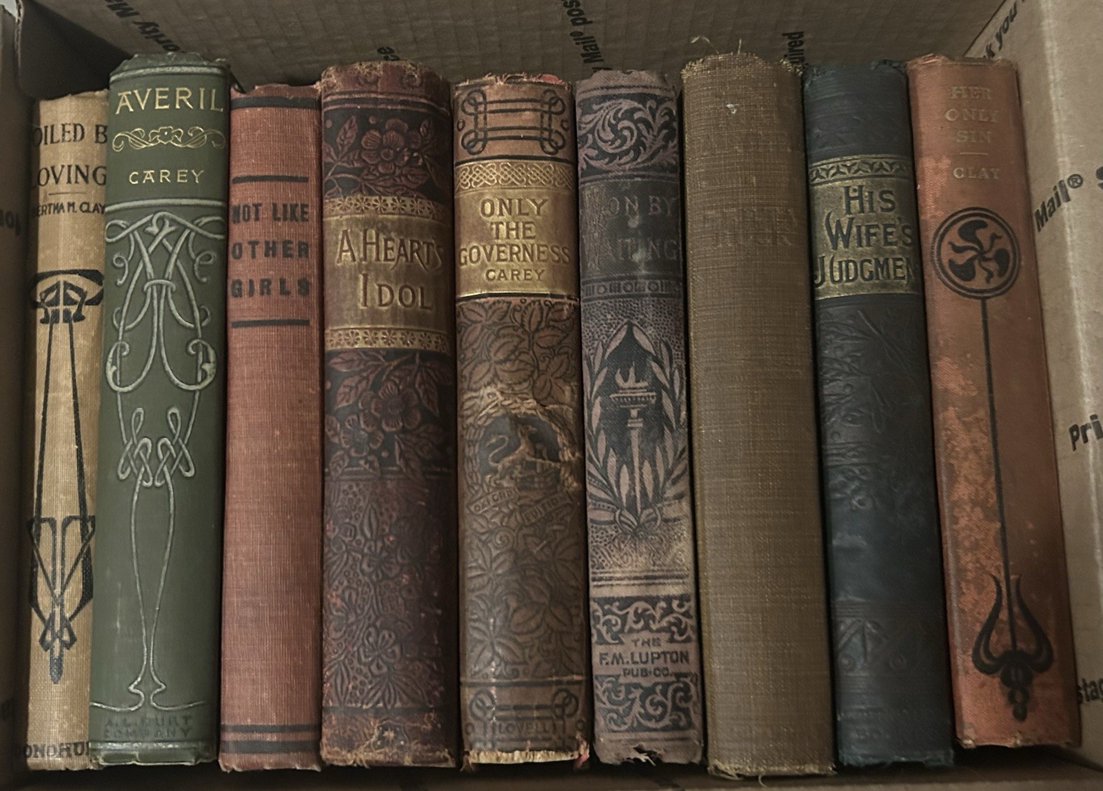 Antique book lot of 9, late 1800s/early 1900s Antique book lot of 9, late 1800s/early 1900s