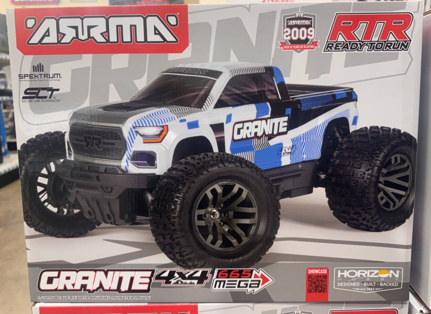 ARRMA 1/10 GRANITE MEGA 665 4X4 RTR Brushed RC Monster Truck Blue Hobby Grade