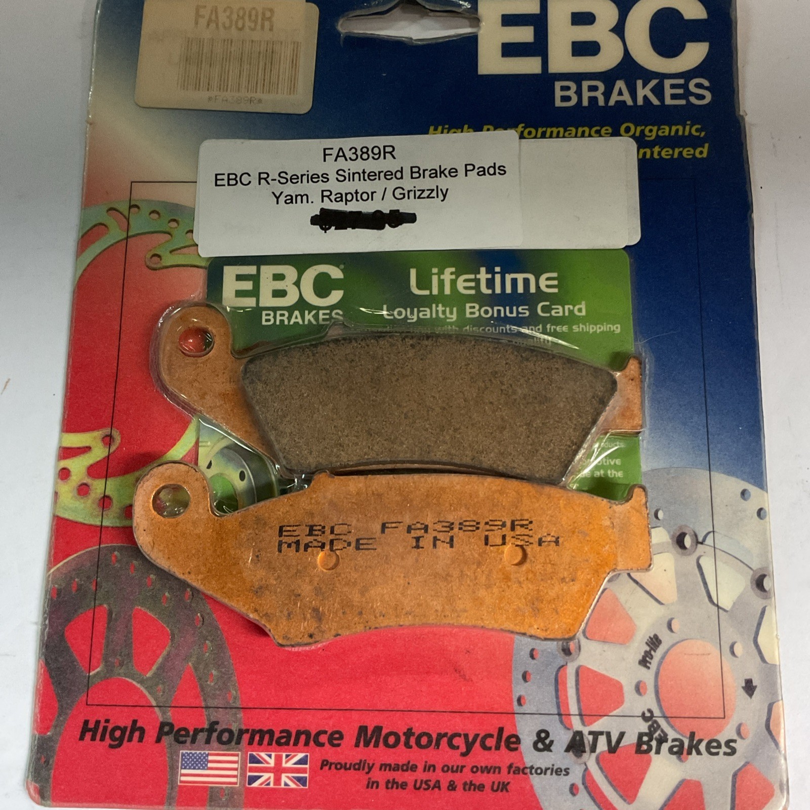 Long Life Sintered Brake Pads - Sup. To FA185R EBC FA389R