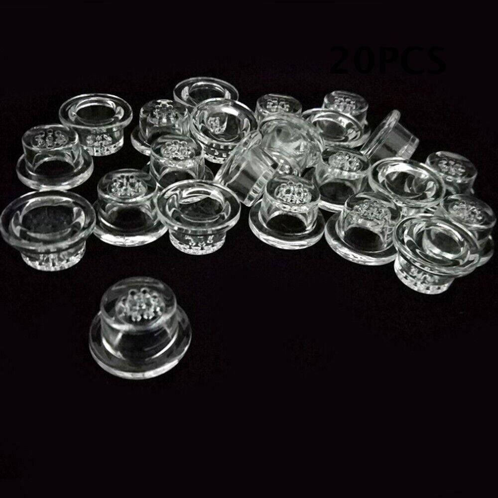 20PCS Bulk Clear Glass Bowl – 9-Hole Replacement Accessories for Smoking Pipes