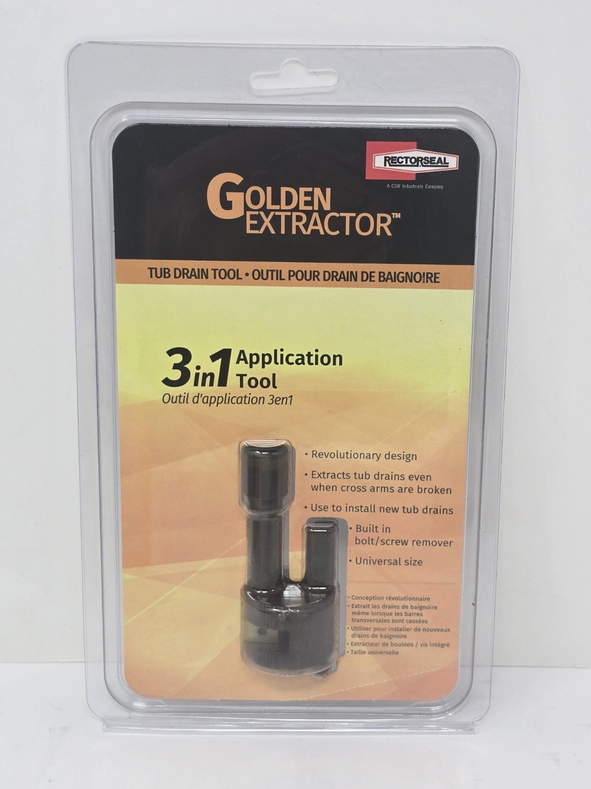 Genuine RectorSeal Golden Extractor Tub Drain Tool 97258 - New Genuine RectorSeal Golden Extractor Tub Drain Tool 97258 - New