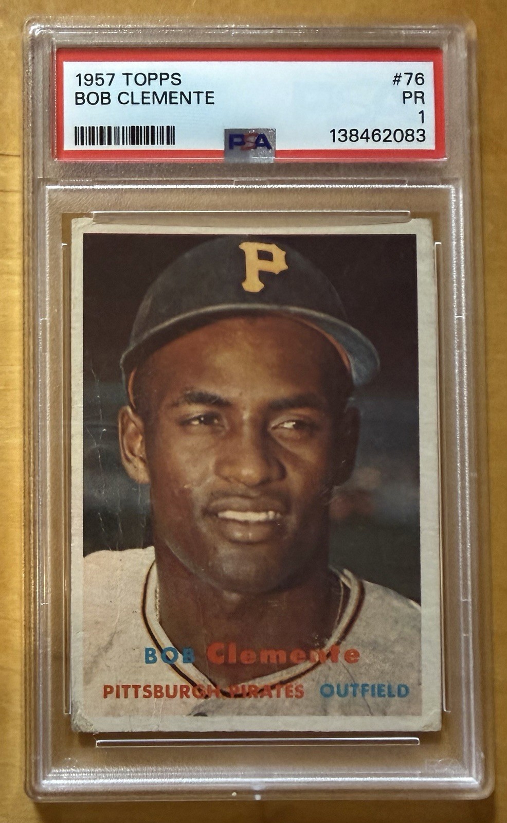 1957 TOPPS BOB CLEMENTE, ROBERTO CLEMENTE HOF 2nd Year PSA 1 Looks Nicer 1957 TOPPS BOB CLEMENTE, ROBERTO CLEMENTE HOF 2nd Year PSA 1 Looks Nicer
