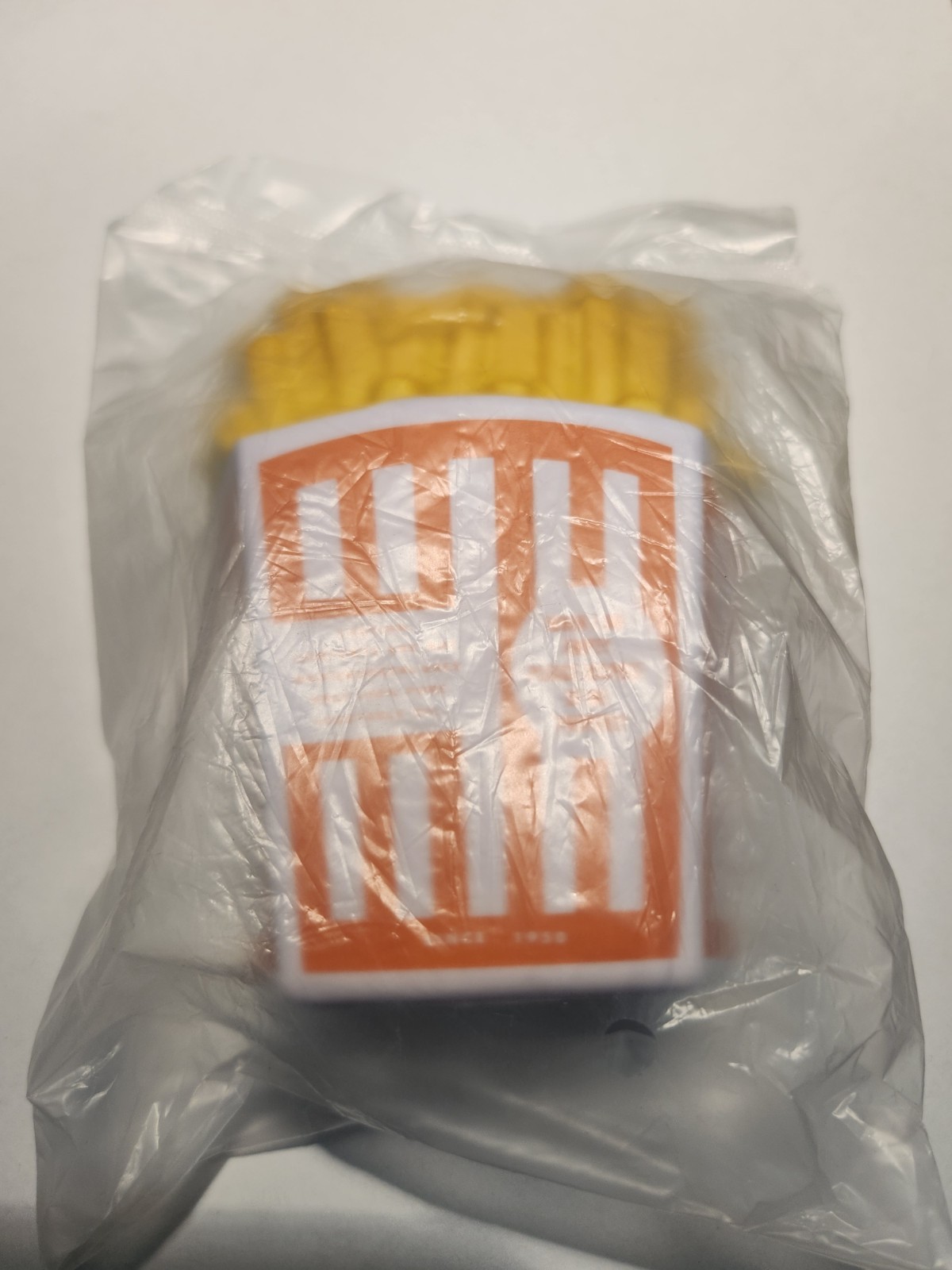 Whataburger Restaurant French Fry Stress Ball Sealed in Bag Advertising Whataburger Restaurant French Fry Stress Ball Sealed in Bag Advertising