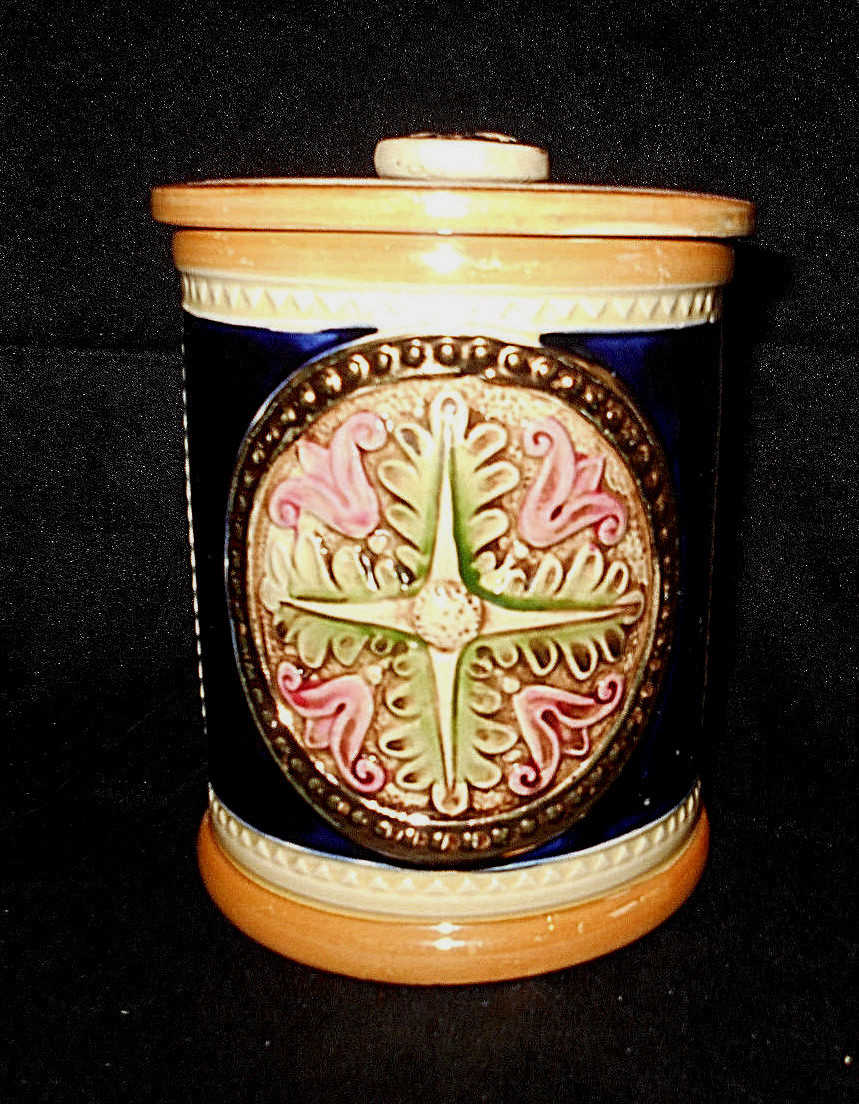 ANT/VTG GERMAN?? PORCELAIN CIGAR LOOSE TOBACCO HUMIDOR 6\ ANT/VTG GERMAN?? PORCELAIN CIGAR LOOSE TOBACCO HUMIDOR 6\