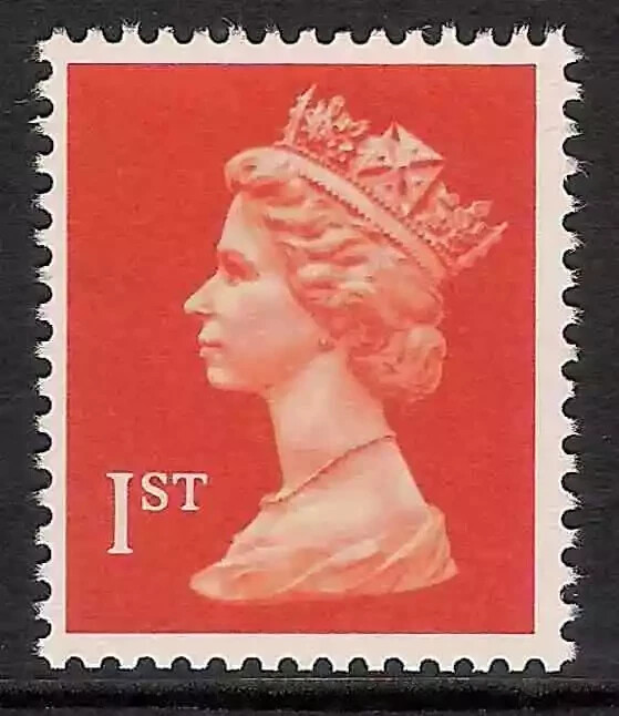 GB 1990- sg1514 1st Brt Orange-Red litho. phosphorised paper perf 15x14 MNH
