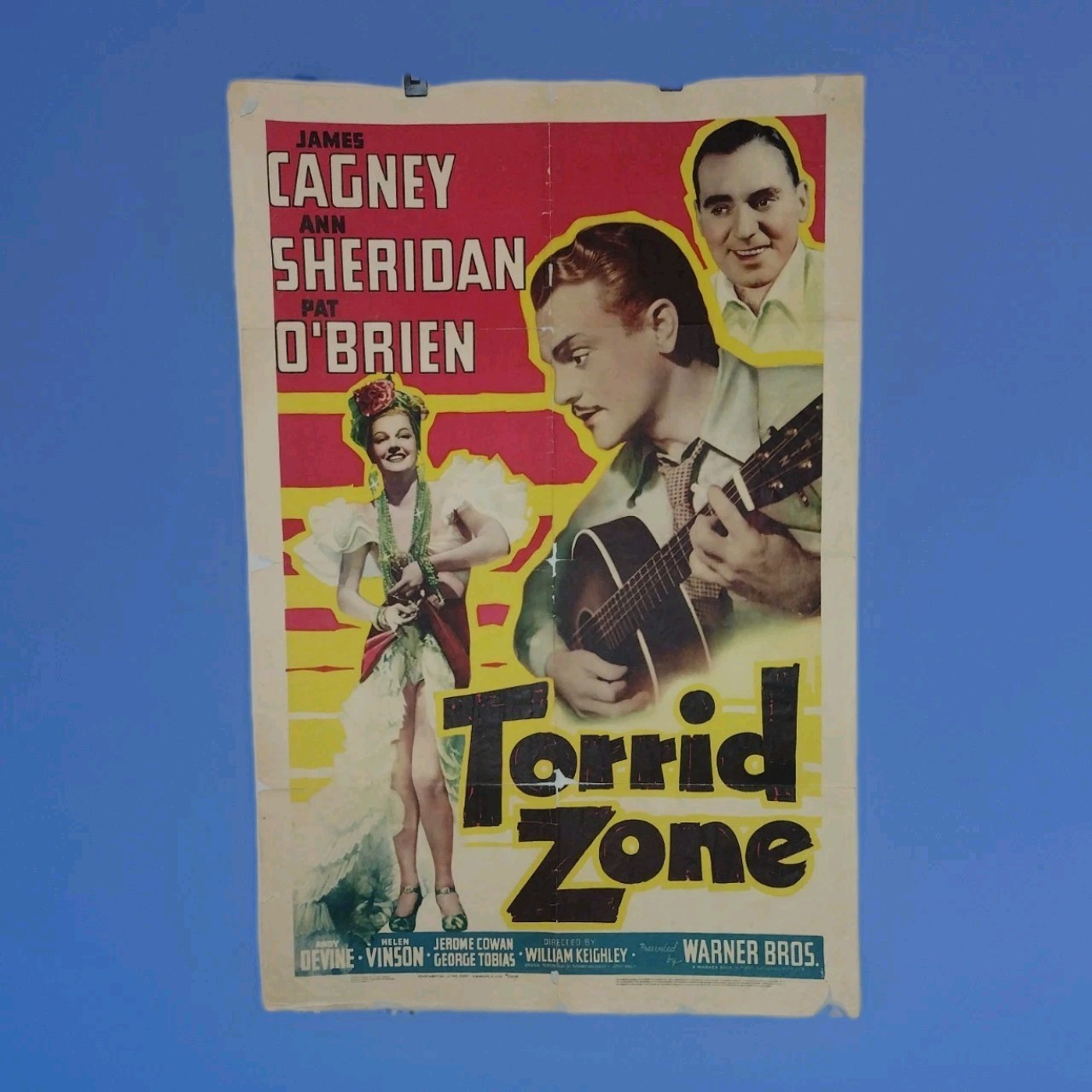 Torrid Zone 1940 Movie Poster 27x41,  James Cagney, Fair, See Photographers 