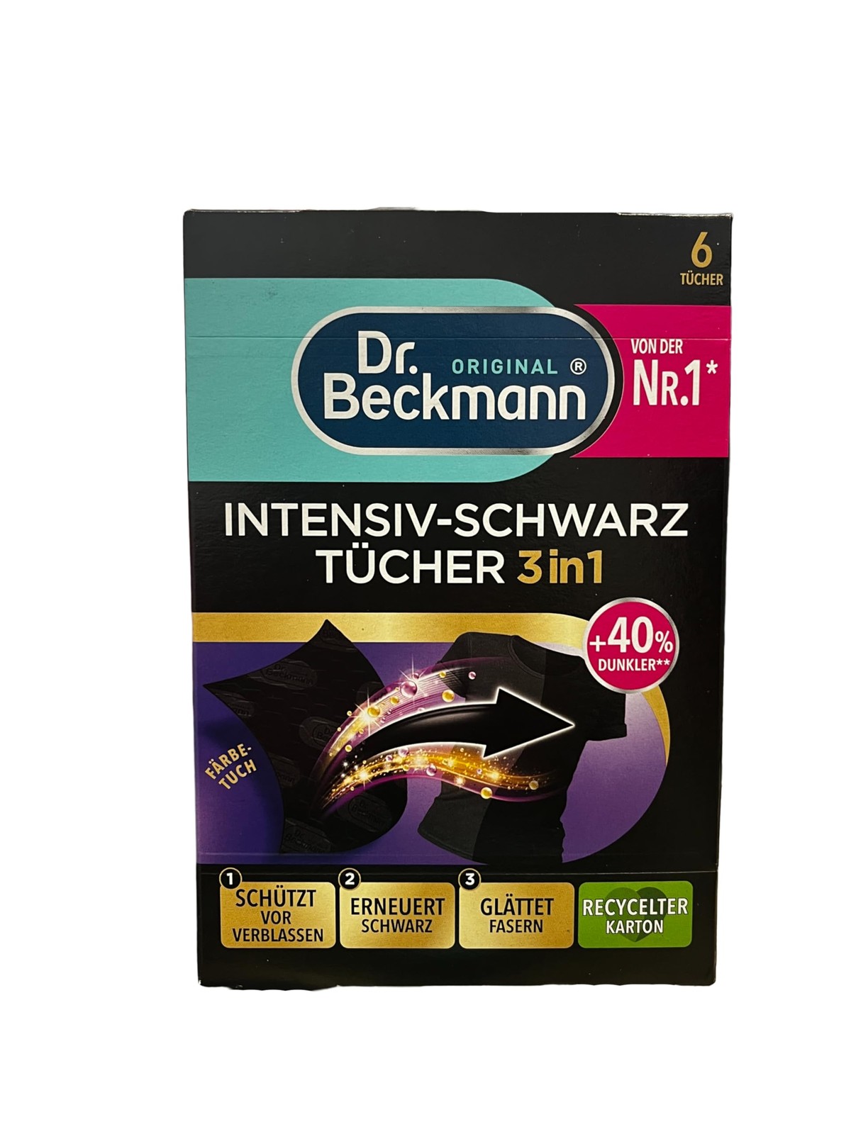 Dr. Beckmann Intensive black cloths, for intense and smooth fibres, 6...