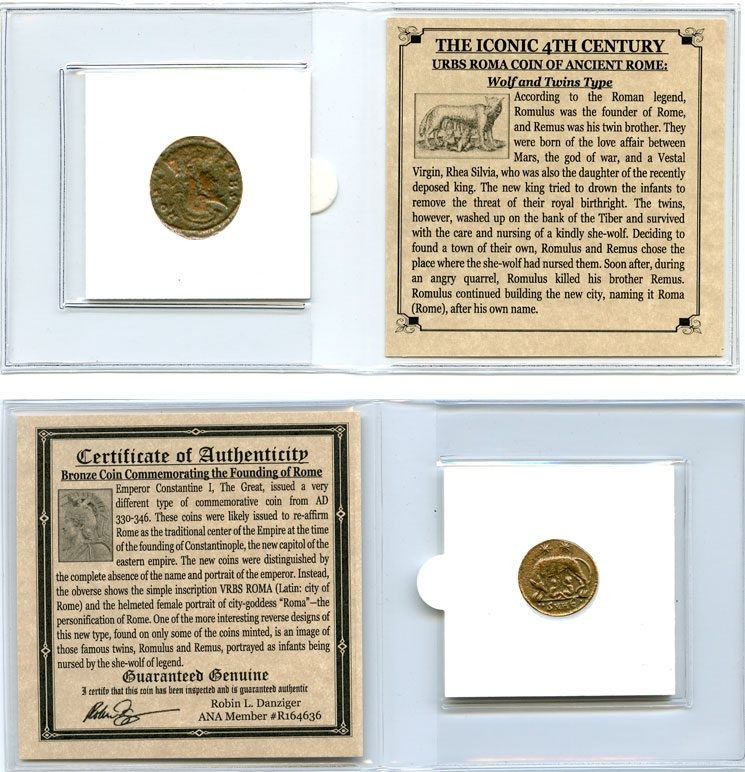 Bronze Coin 753 BC Urbs Roma Commemorative w/ Mini Album 🇻🇦