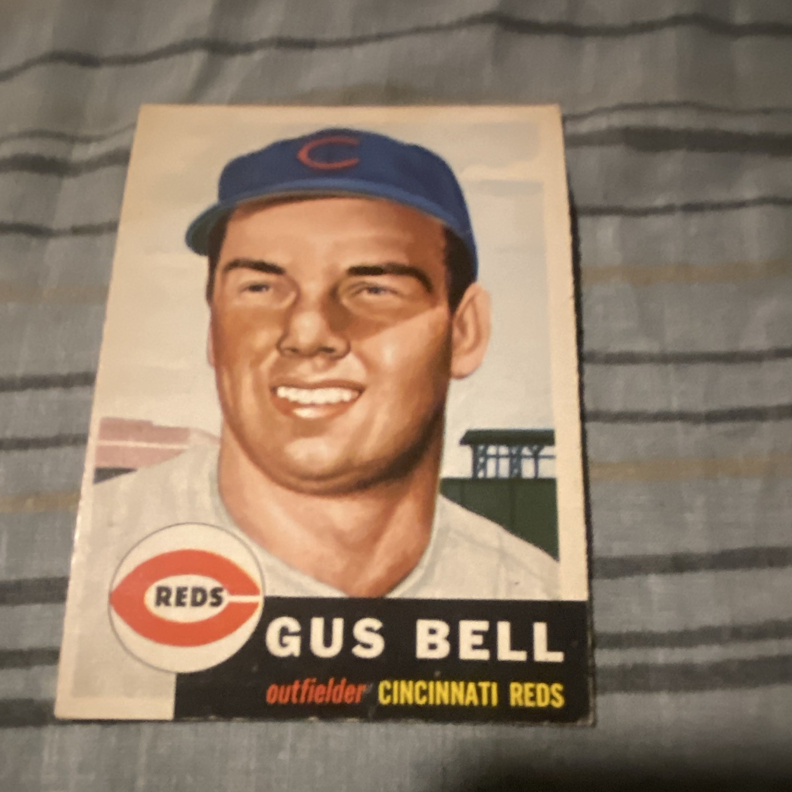 1953 Topps - Gus Bell #118 Bio Information in White