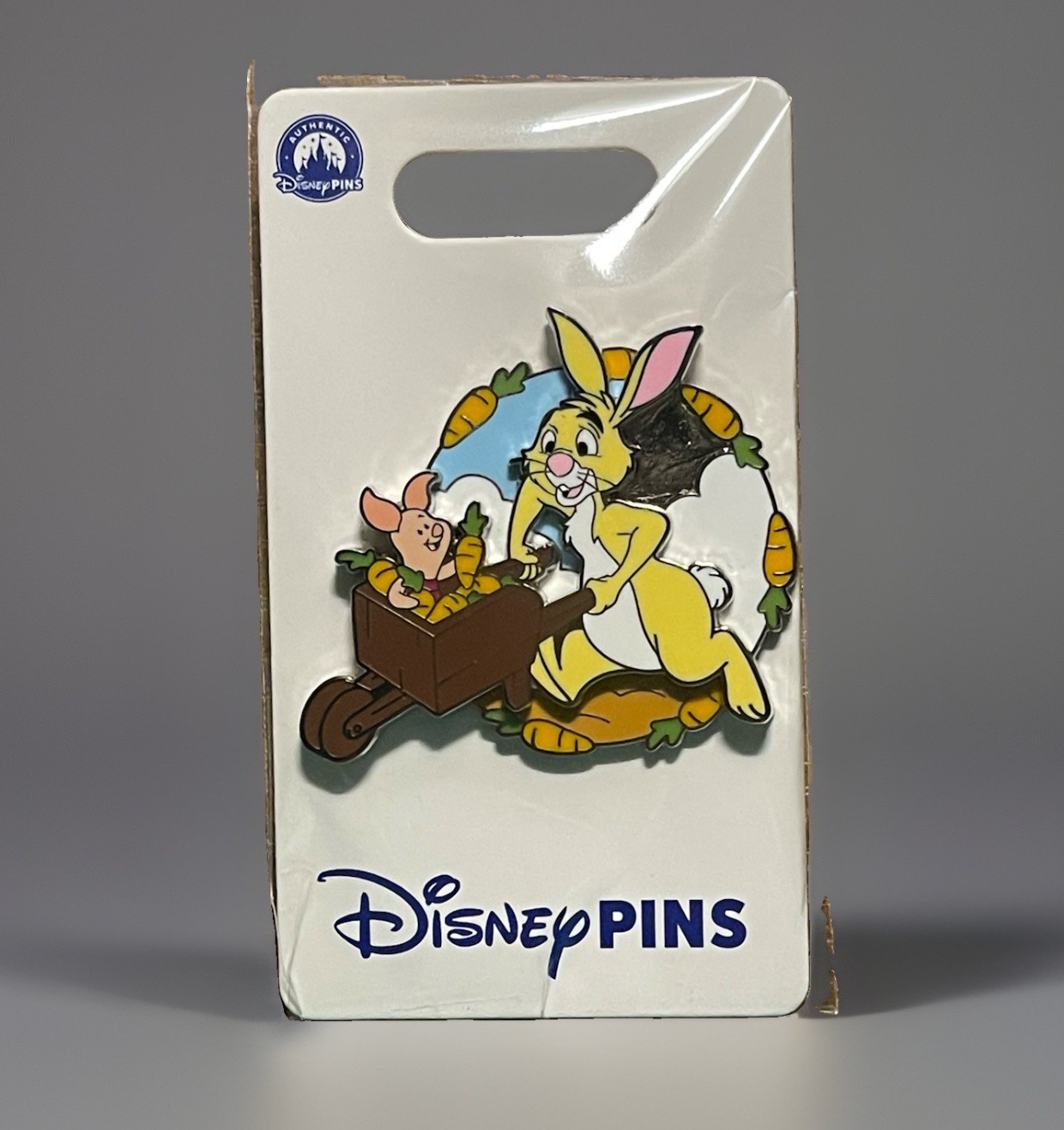 Disney Winnie the Pooh Rabbit & Piglet pushing Carrot Wheelbarrow 2026 NEW Disney Winnie the Pooh Rabbit & Piglet pushing Carrot Wheelbarrow 2026 NEW