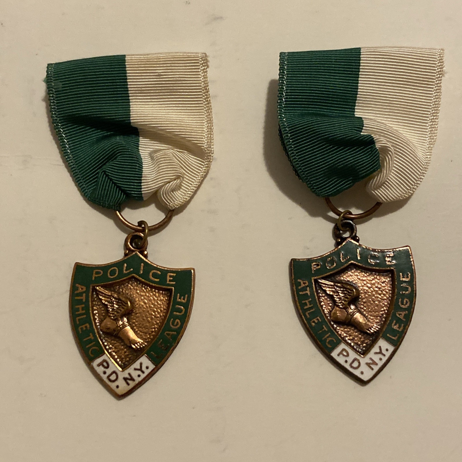 Antique 1947 New York Police Athletic League (PAL) Medal Track Field,NYC Seal Antique 1947 New York Police Athletic League (PAL) Medal Track Field,NYC Seal