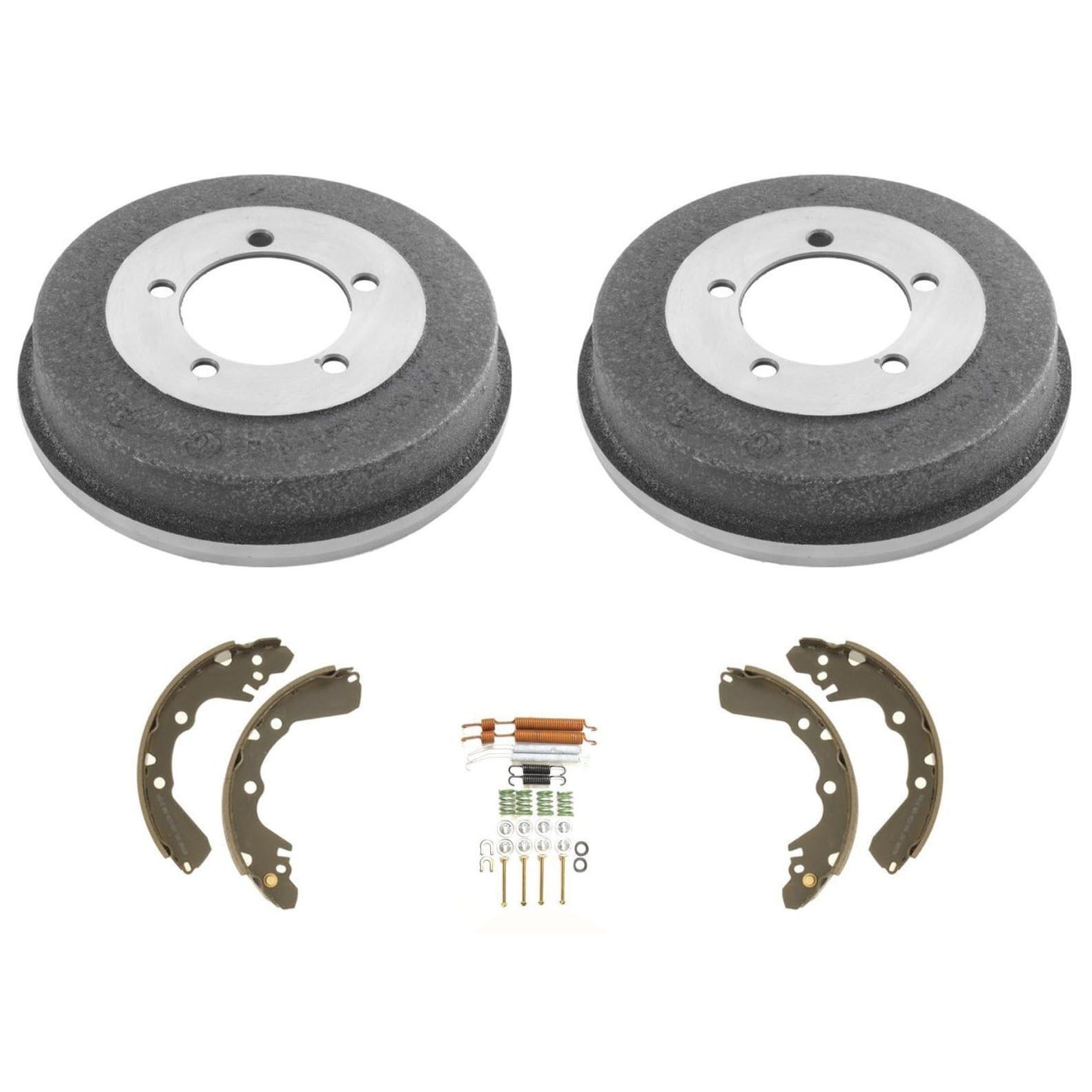 2pcs Rear Brake Drums 4pcs Brake Shoe Kit Left Right Hardware for Ram 3500 Van