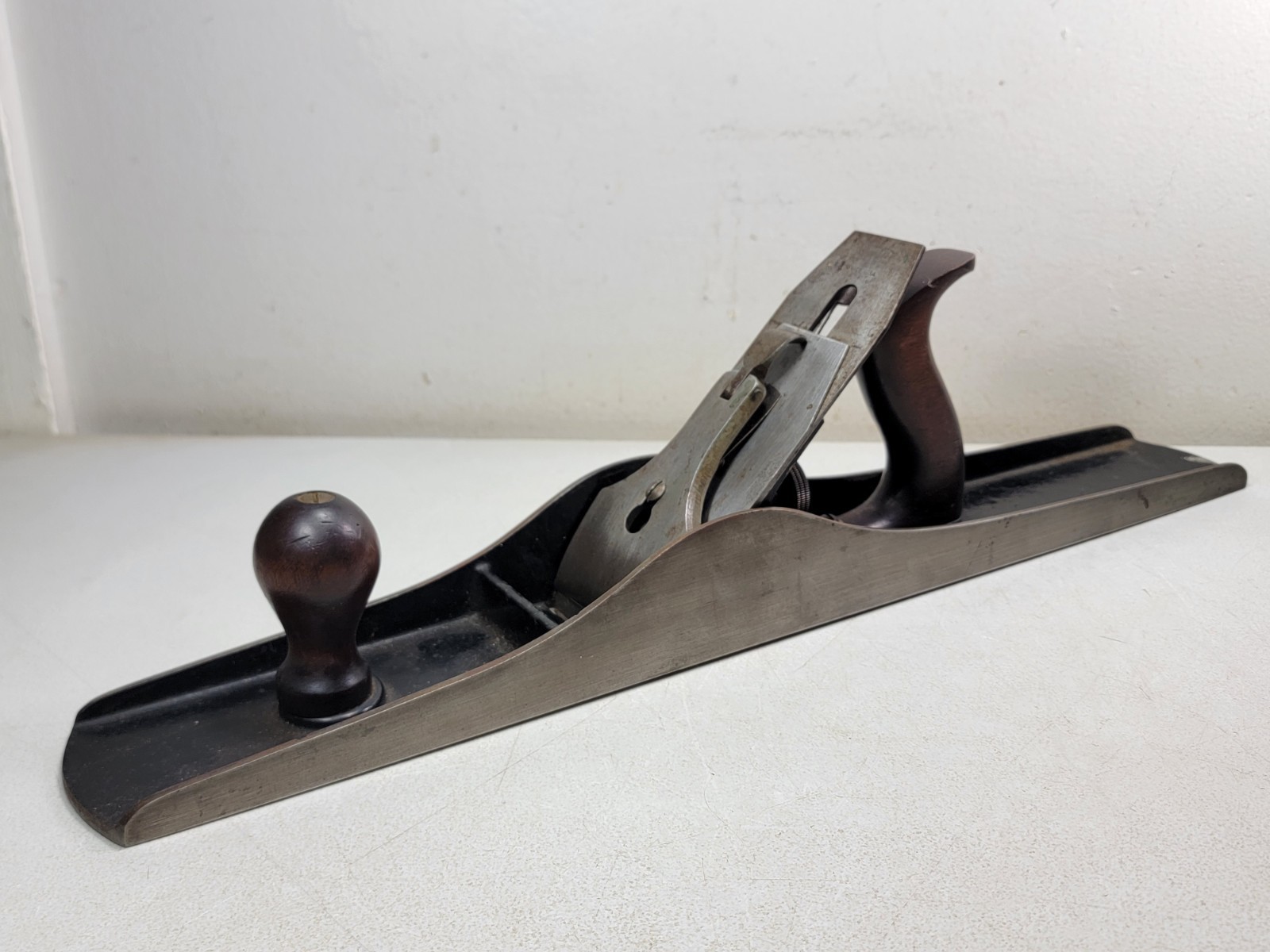 VTG Bedrock Style No 607 Size Wood Plane W/ Stanley SW Sweetheart Iron (NICE)