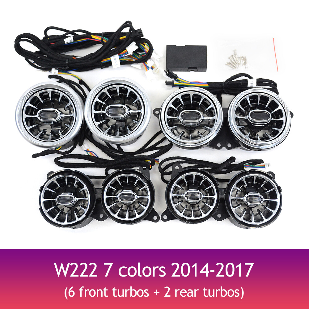 Turbine Ambient Air Vent Set 8PCS For Mercedes Benz W222 S400 S500 S560 7 Color 