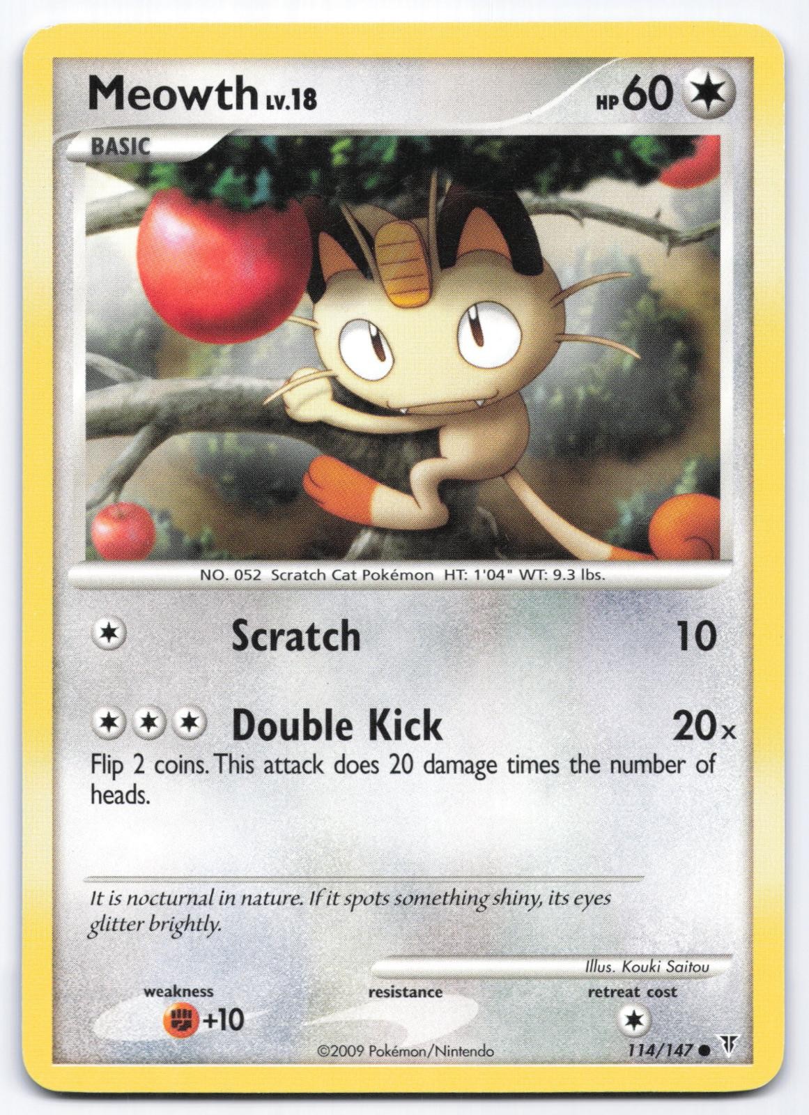 Meowth 114/147 Supreme Victors Non-Holo Pokemon Card Kouki Saitou LP PC099