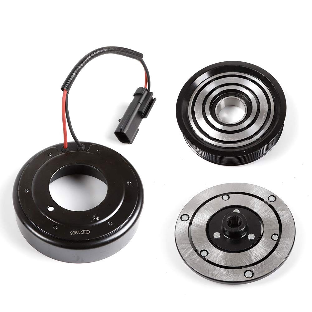 AC Compressor Clutch Kit Pulley Coil for 1996-2002 Dodge Ram 1500 3.9L 5.2L 5.9L