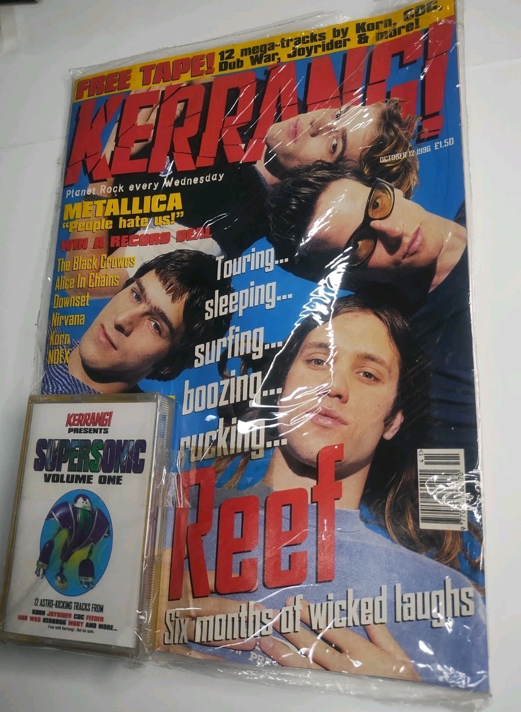 KERRANG No 618 - Oct/96 - Reef Metallica Nirvana Korn Alice in Chains Sealed 