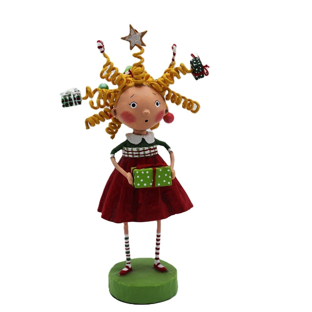 Lori Mitchell 18026 Gabby Giftmas Girl Christmas Figurine 7\ Lori Mitchell 18026 Gabby Giftmas Girl Christmas Figurine 7\
