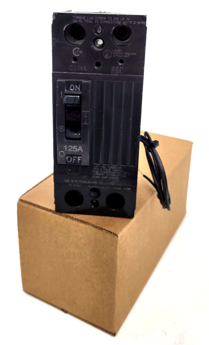 TQD22125ST1 GE 125 Amp Circuit Breaker w/ 120V Shunt Trip - Next Day Option
