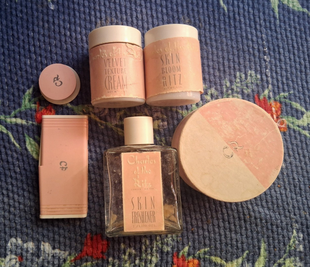 Vintage Charles Of The Ritz Makeup Cosmetic  6 piece LOT  Mascara Powder 1950's