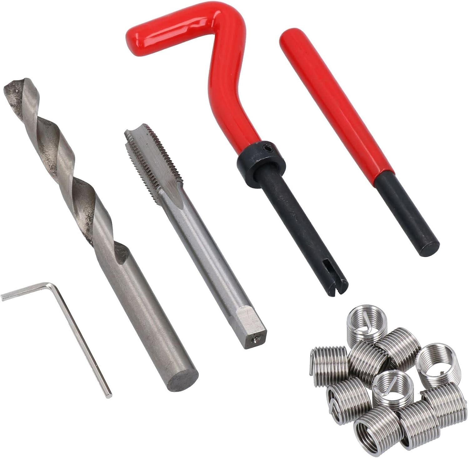 M7x1.0 Thread Repair Kit Stainless Steel Helicoil Insert Set 15PC