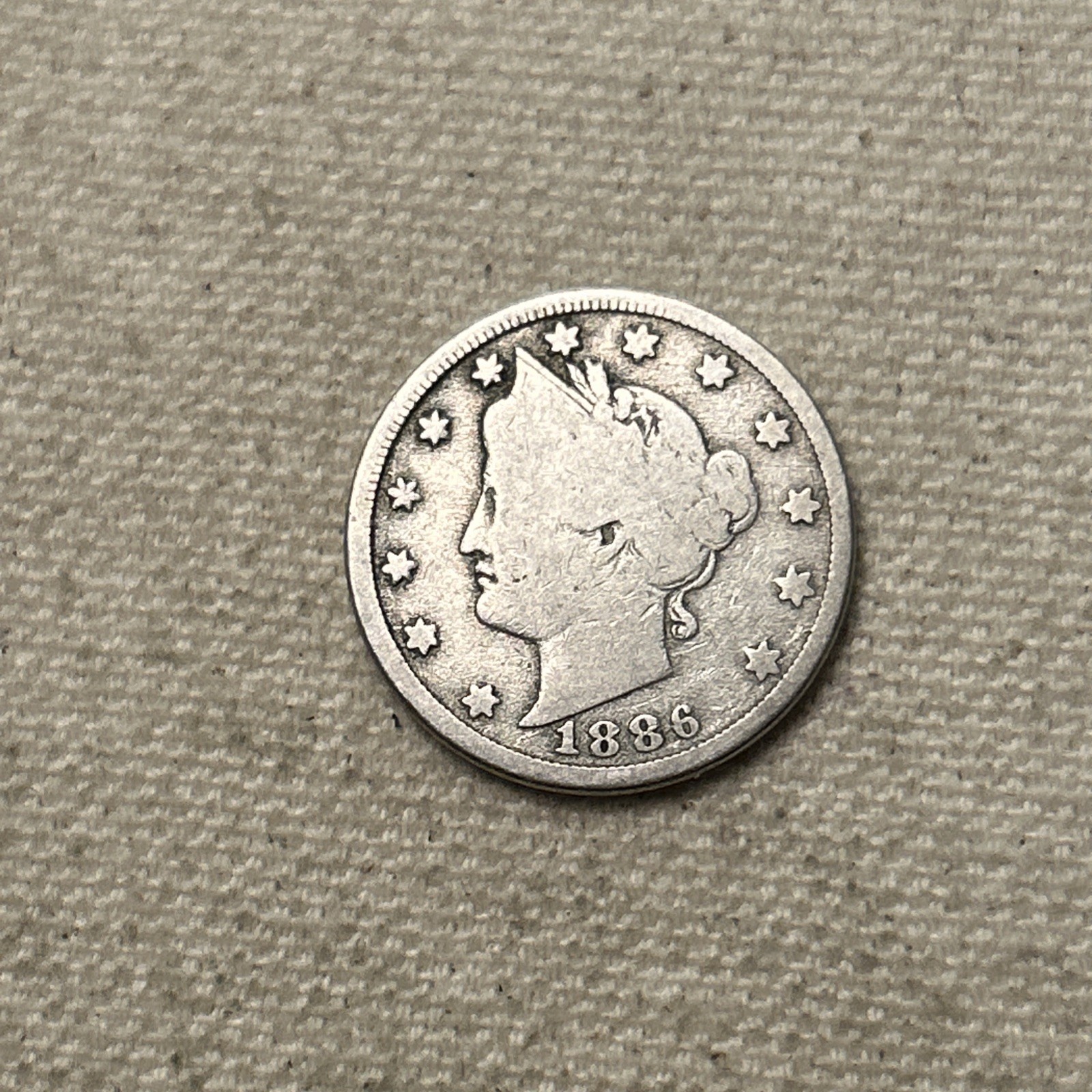 1886 Liberty Nickel, V Nickel *Major Key Date, Tough Survivor* Low Mintage #JM40