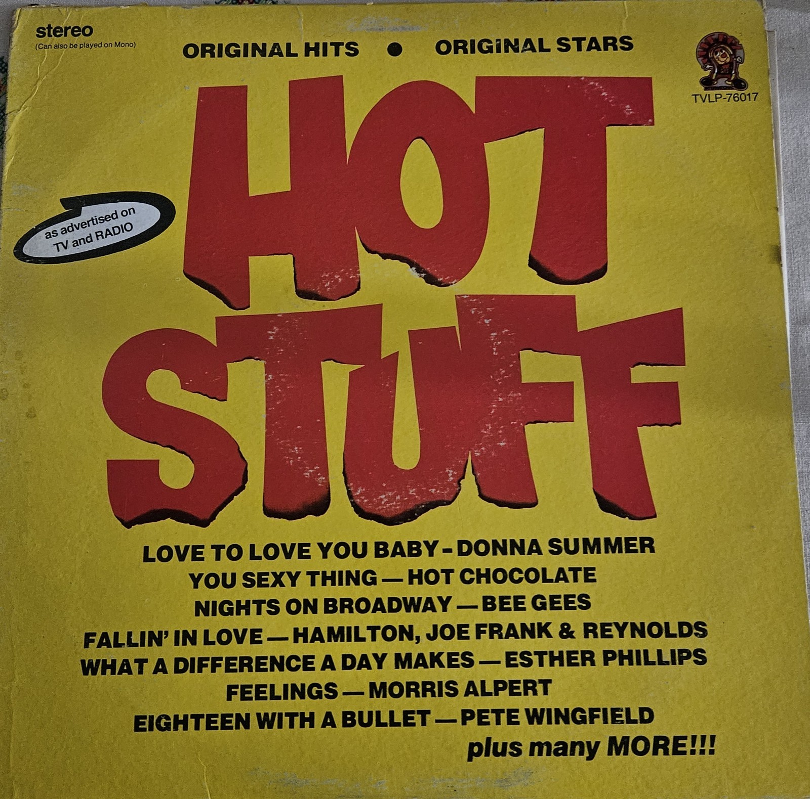 Various - Hot Stuff VG+/EX 1976 Ultrasonic Clean Vinyl Hip-Hop / TVLP76017