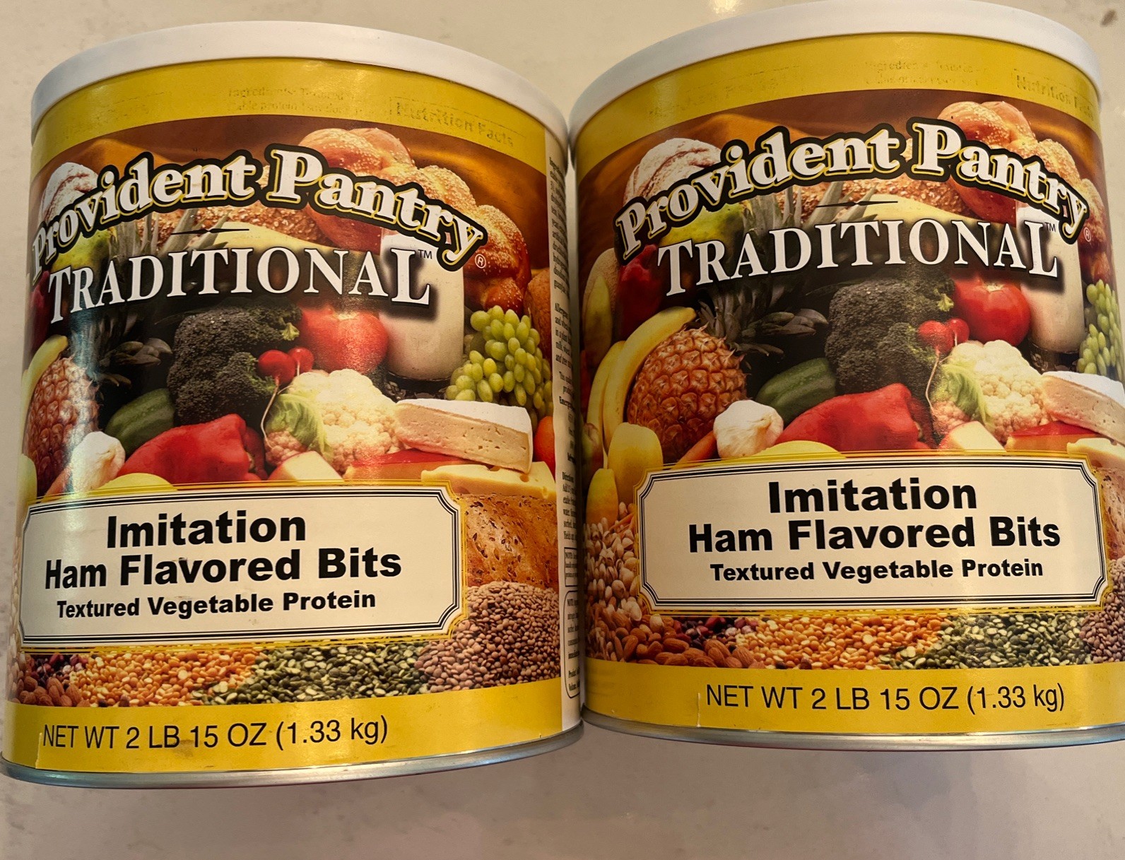 2 Provident Pantry Vegan Ham ImitationFlavored Bits Freeze Dried #10 Survival B1
