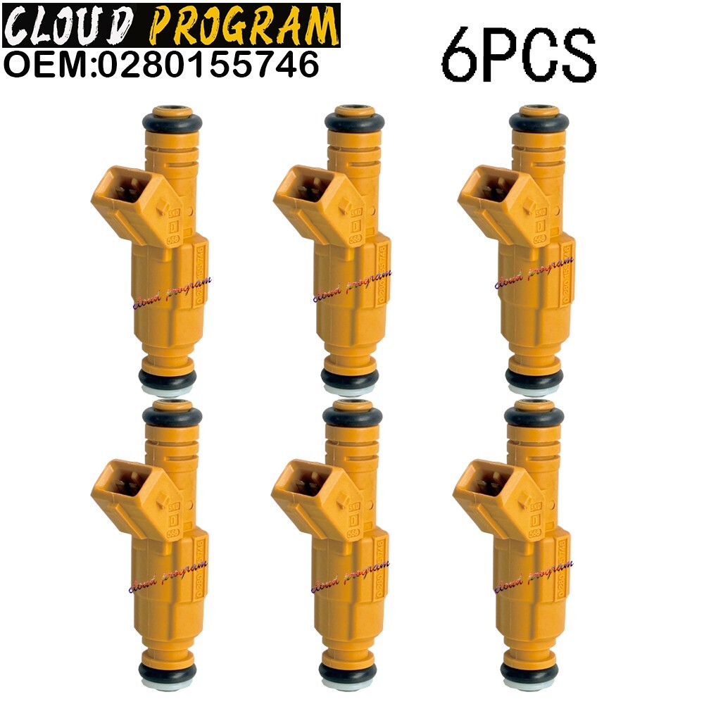 6PC Fuel Injector 0280155746 For 97-98 Volvo S90 87-98 Jeep 4.0L Dodge 3.9L