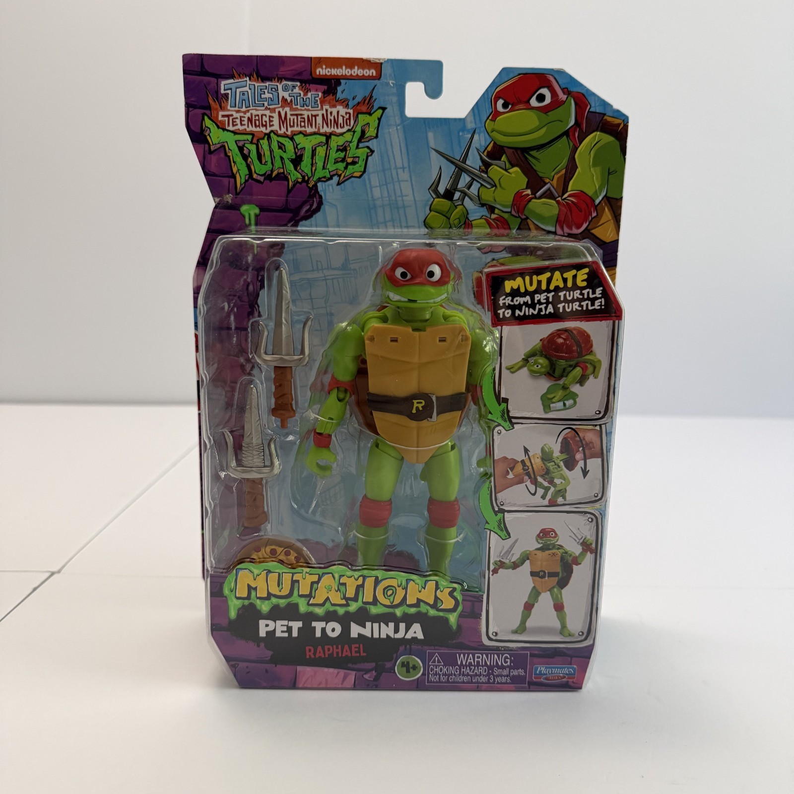 Teenage Mutant Ninja Turtles TMNT Mutations Pet to Ninja Figure Raphael