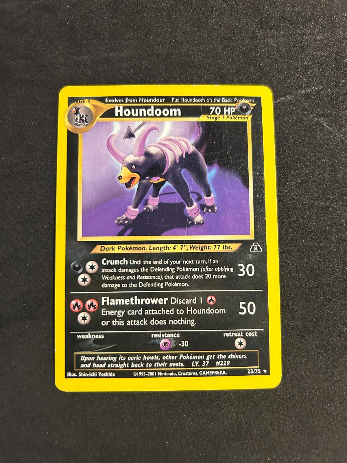 Houndoom 23/75 Rare Neo Discovery Pokemon Unlimited Moderately Played