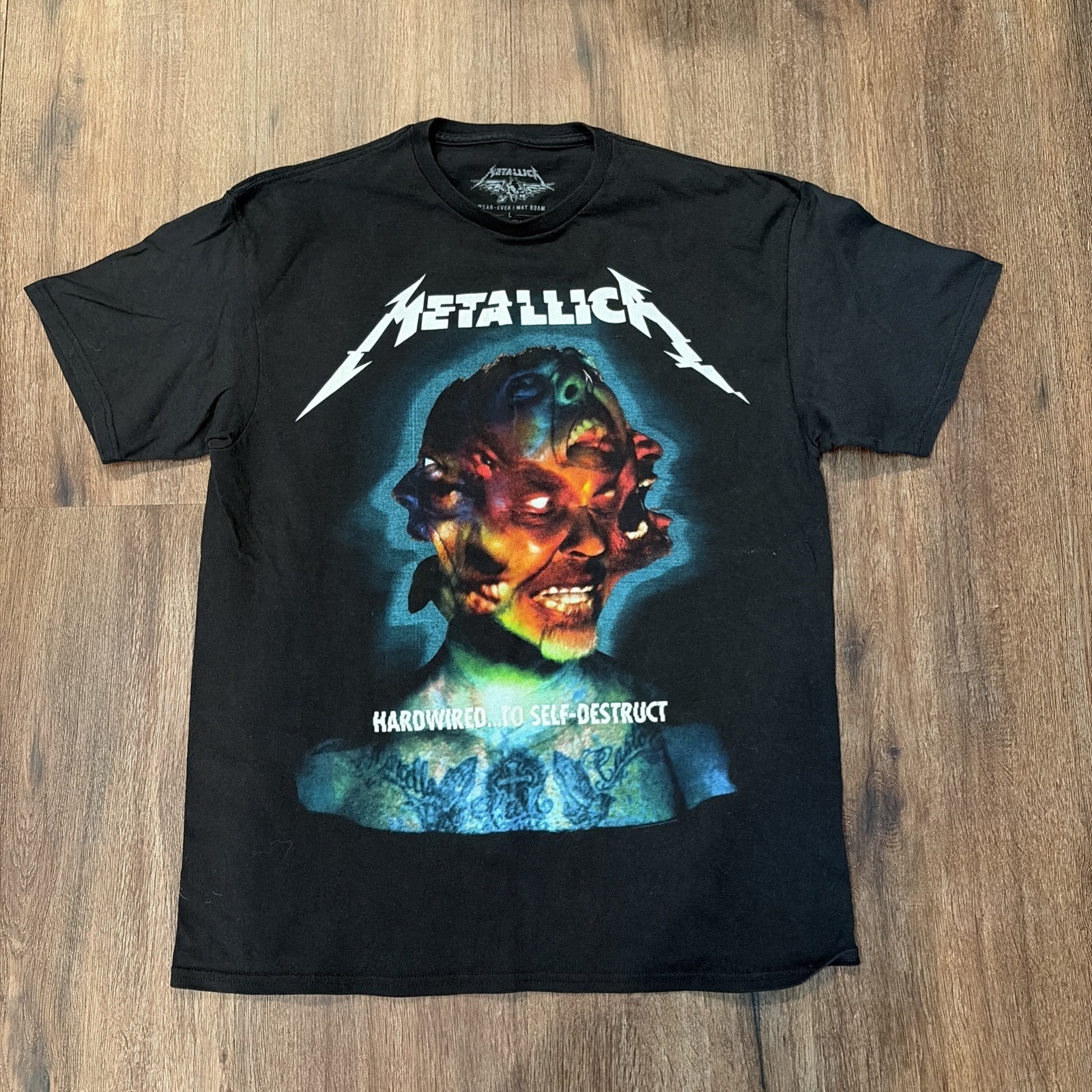 Metallica WorldWired Tour 2018 2019 T-Shirt Mens L Black Band Tee