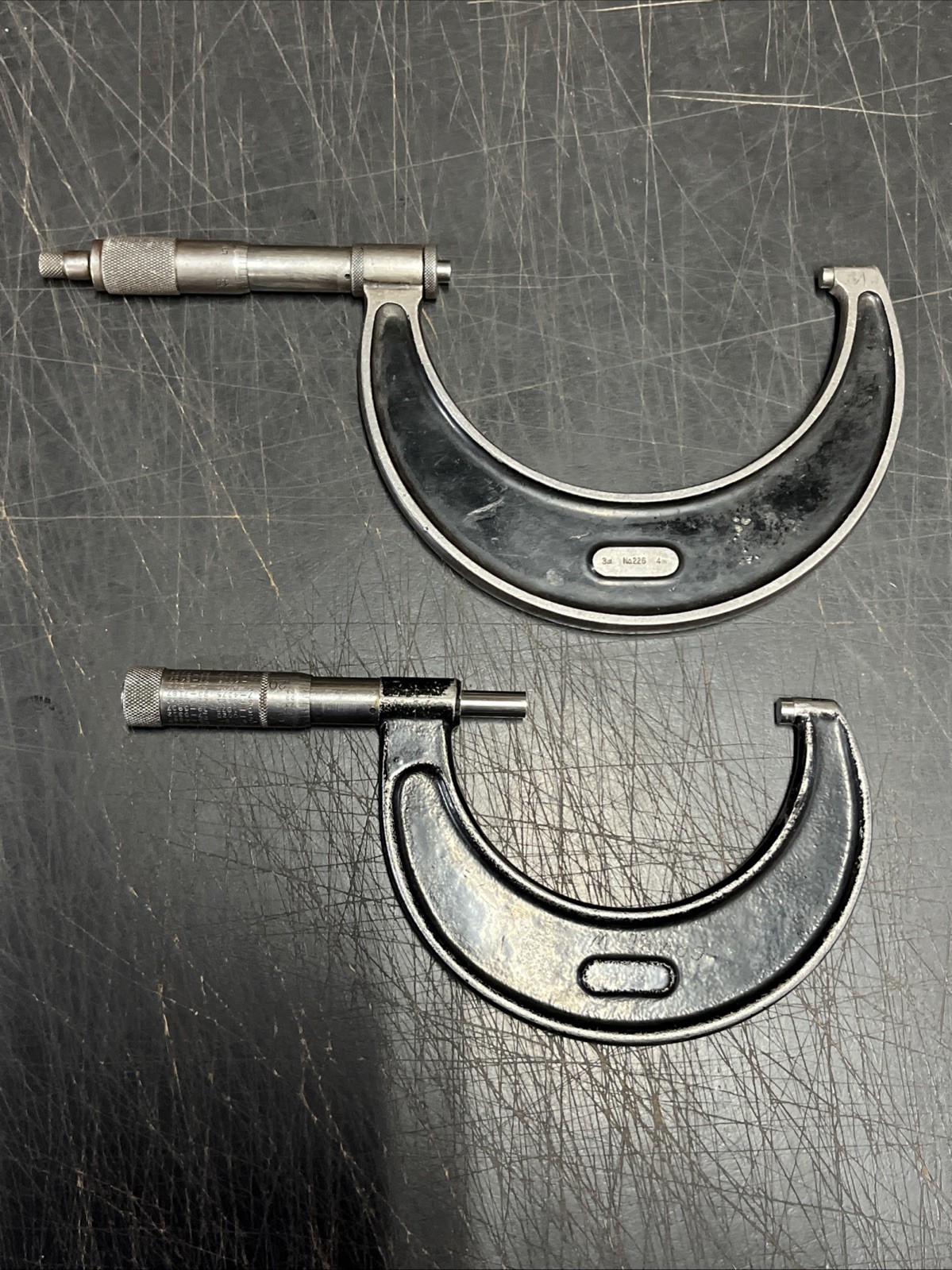 L. S. Starrett Outside Micrometers Vintage No. 226 3”-4” And ?? 1-64 .015625 🟡 L. S. Starrett Outside Micrometers Vintage No. 226 3”-4” And ?? 1-64 .015625 🟡