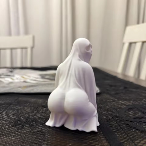 3D Printed Big-Ass Ghost Statue Halloween Witch Ghost Desktop Ornament Fun 3D Printed Big-Ass Ghost Statue Halloween Witch Ghost Desktop Ornament Fun