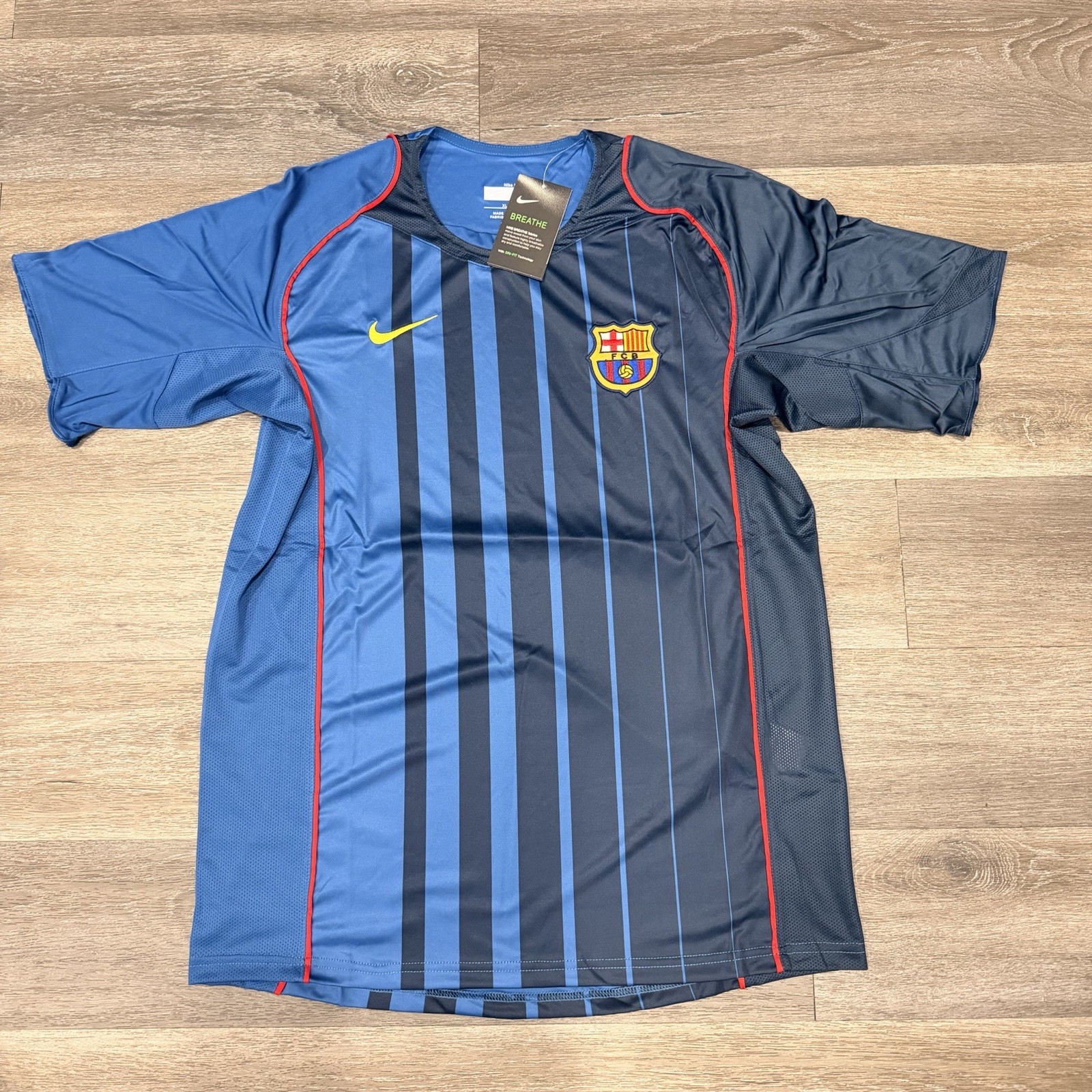 Nike FC Barcelona (Away) Retro Soccer Jersey 2004-2005, Men’s XL