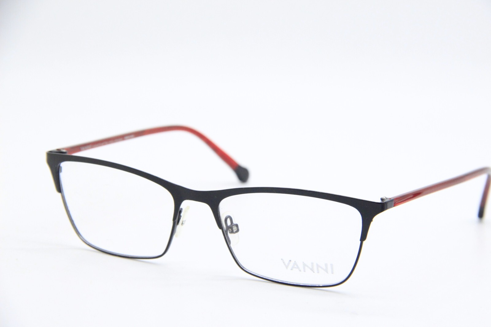 NEW VANNI V3675 C101 BLACK RED AUTHENTIC EYEGLASSES FRAMES 52-16