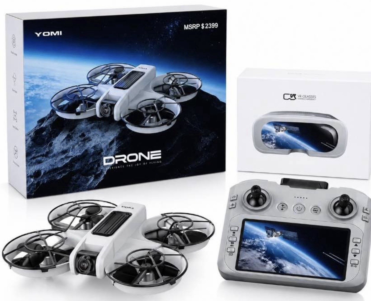 YOMI YM-2399 Ready to Fly FPV Wi-Fi RC Drone w/ VR Glasses, Screen Remote YOMI YM-2399 Ready to Fly FPV Wi-Fi RC Drone w/ VR Glasses, Screen Remote