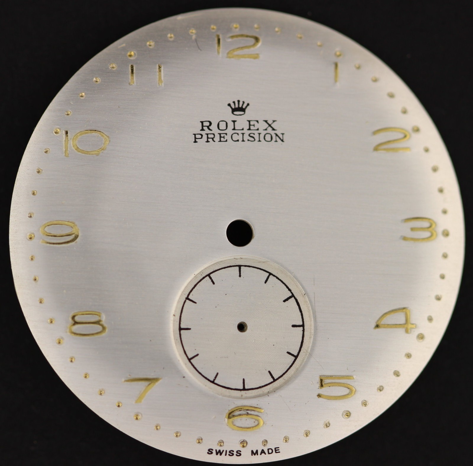 1940s Rolex Precision Dial Men’s w/ Sub-dial 10 ½ Hunter Manual Cal. 3570 RARE