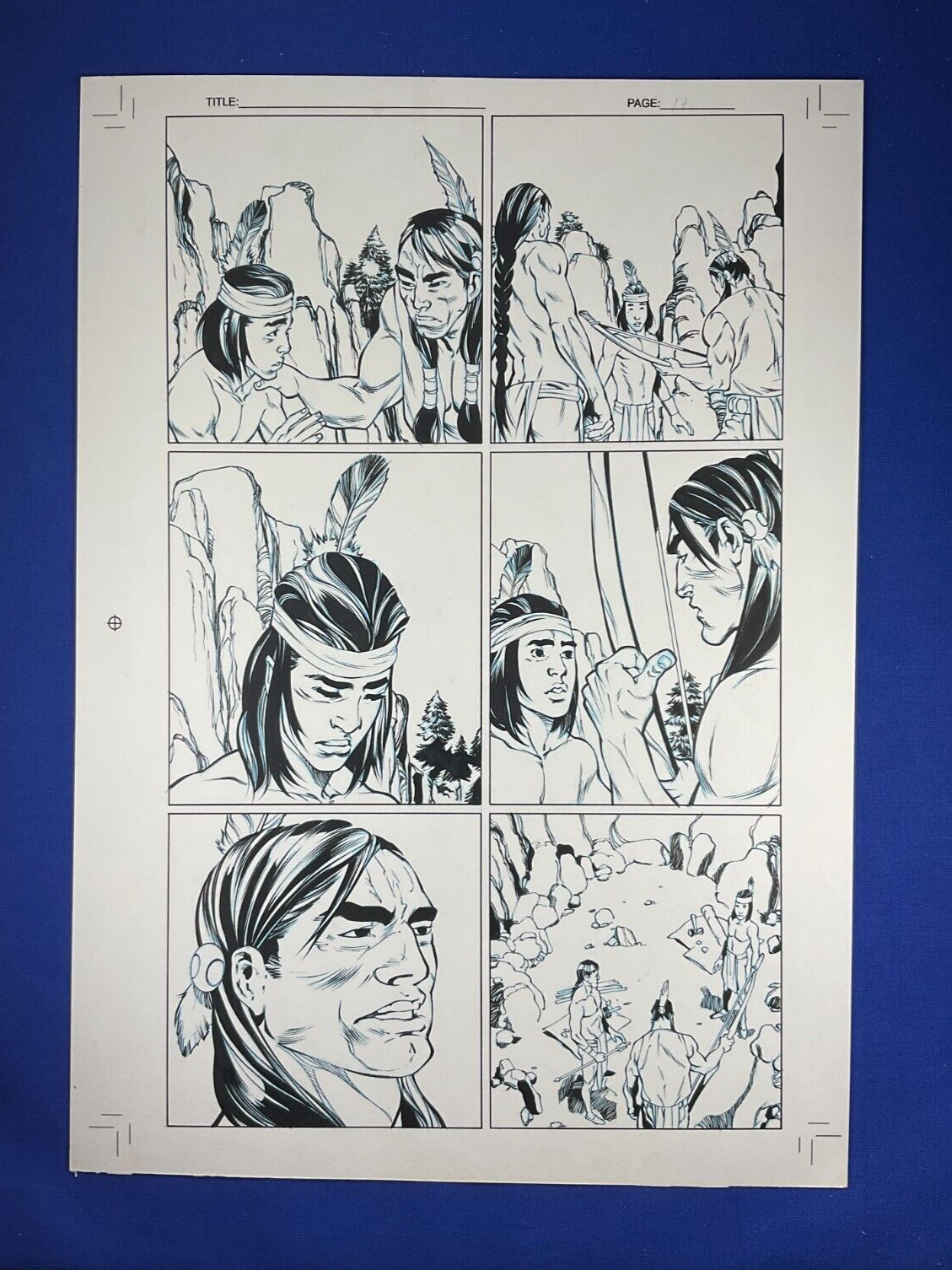 TUROK SON OF STONE #1 page 16 Dark Horse Comics Gold Key 2010 Original Art TUROK SON OF STONE #1 page 16 Dark Horse Comics Gold Key 2010 Original Art