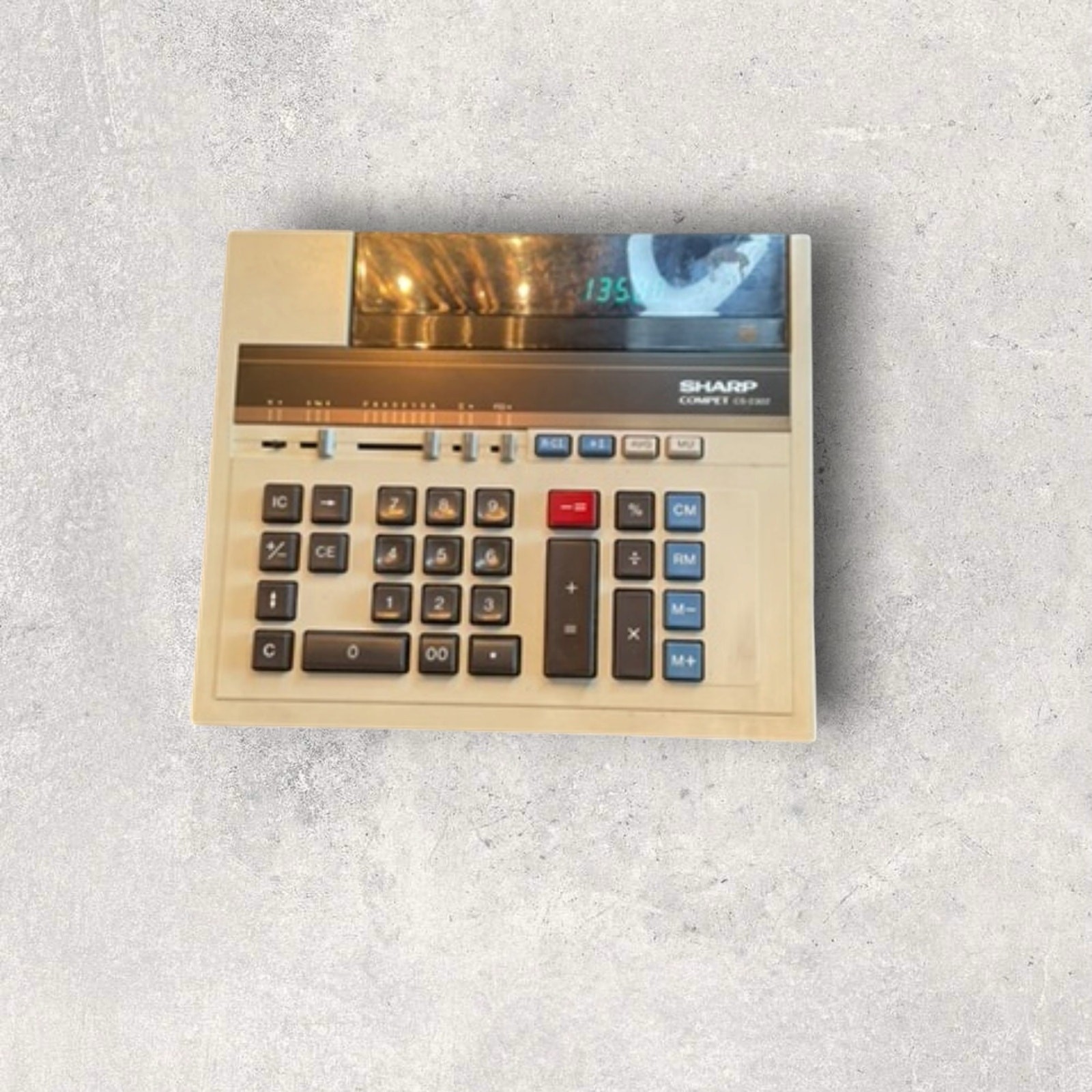 Vintage Sharp Compet Desktop Electronic Calculator Tested Working Beige Vintage Sharp Compet Desktop Electronic Calculator Tested Working Beige