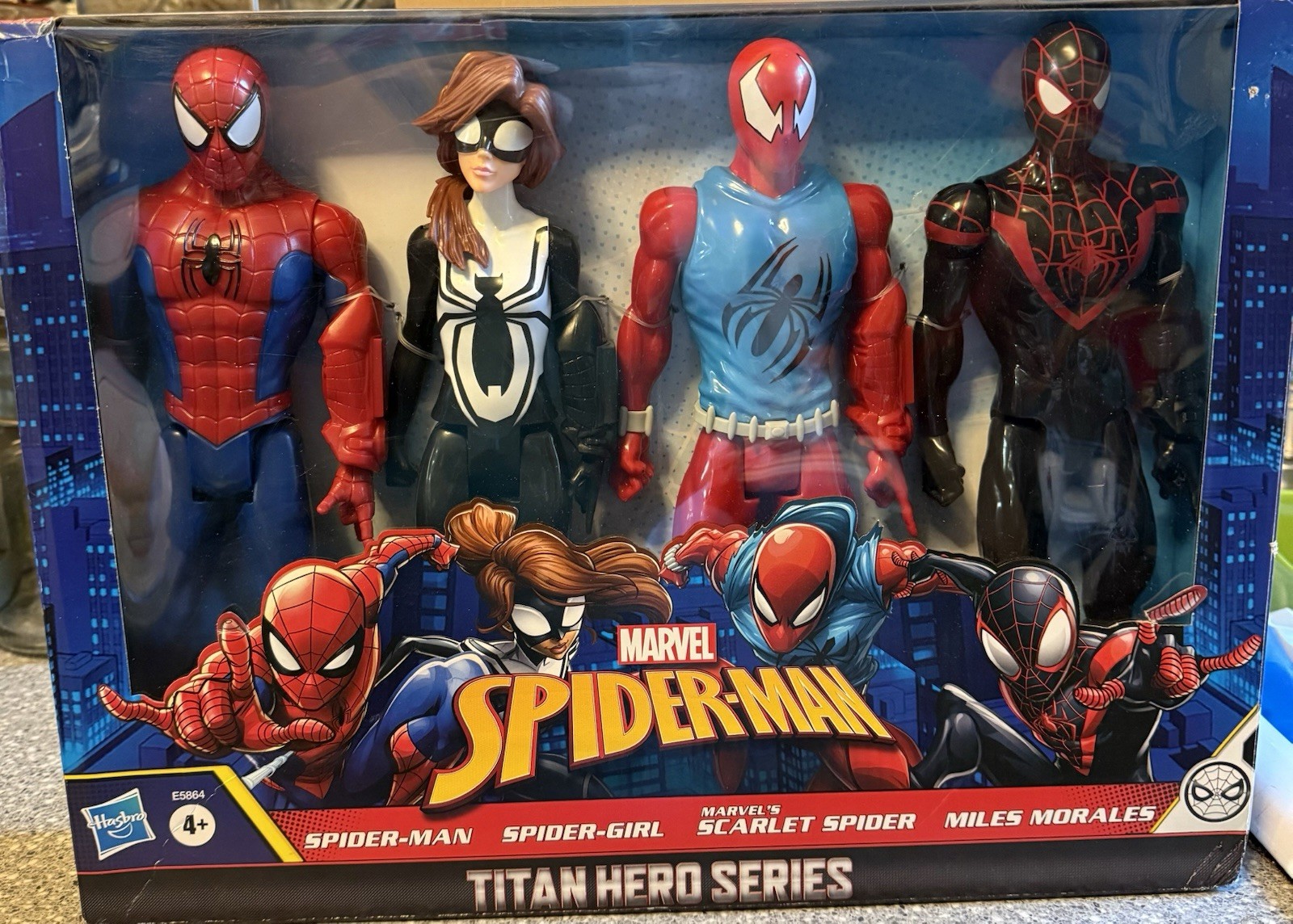 Marvel Spiderman Titan Hero Series 4-Pack Spider-Girl Scarlet Miles Morales 12