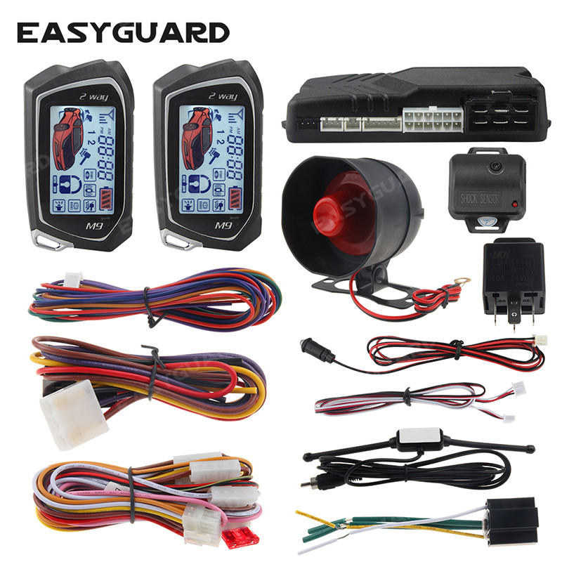 EASYGUARD 2 way car alarm system auto start vibration alarm turbo timer mode 