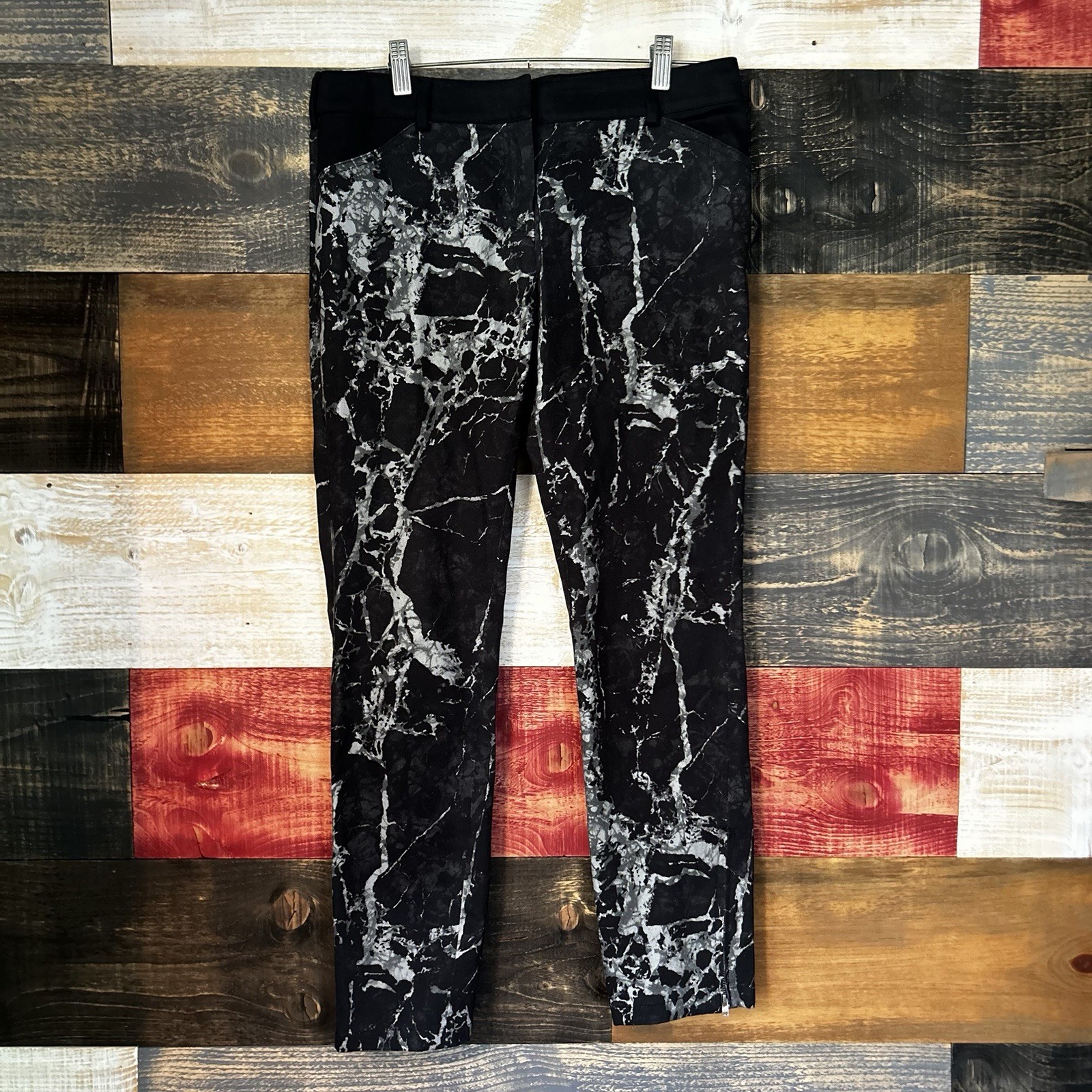 Balenciaga 2007 Archival Marble Trousers by Nicolas Ghesquiere Size FR 40 Balenciaga 2007 Archival Marble Trousers by Nicolas Ghesquiere Size FR 40