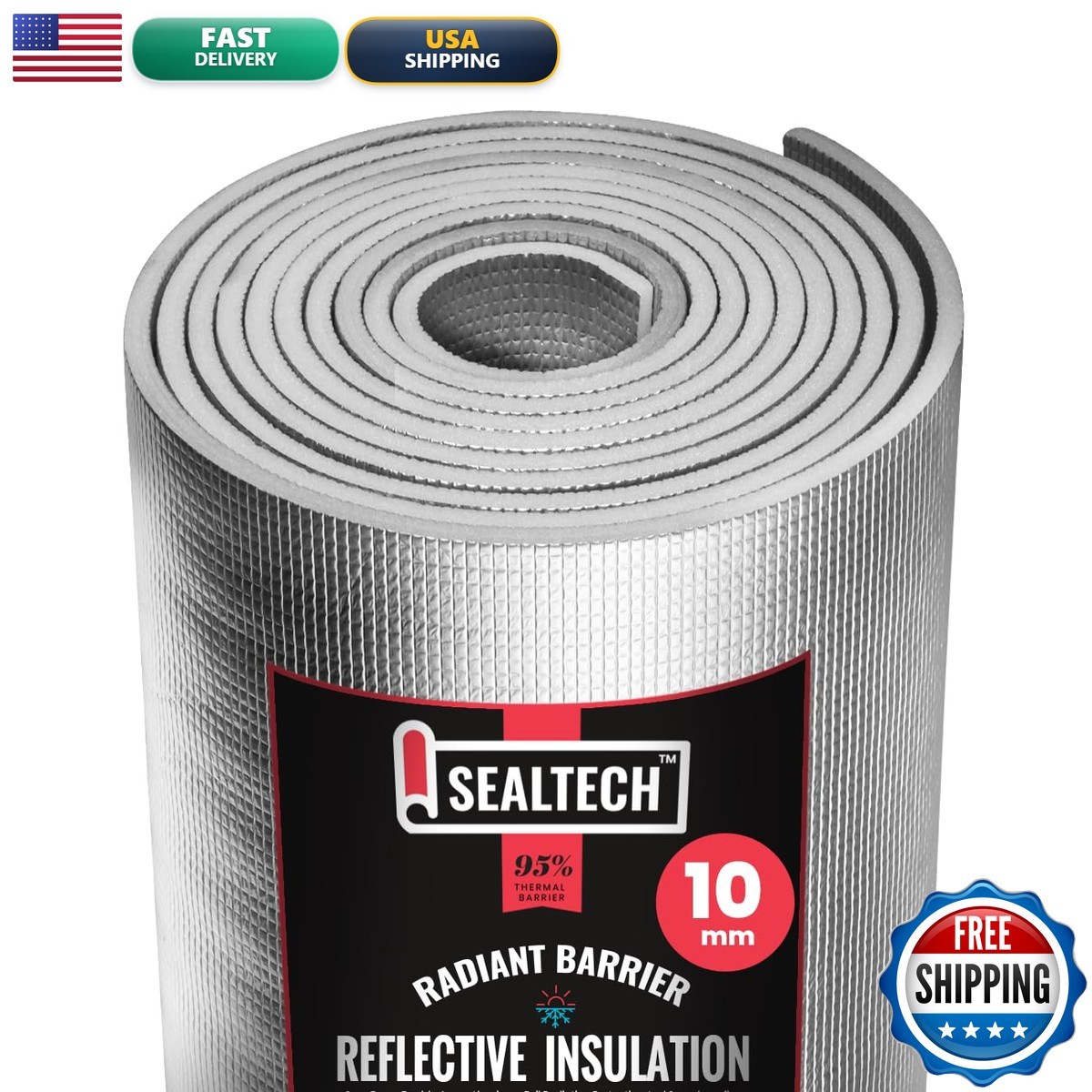 Sealtech Ultra Heavy Duty 10Mm Reflective Insulation Roll - Premium Foam Core