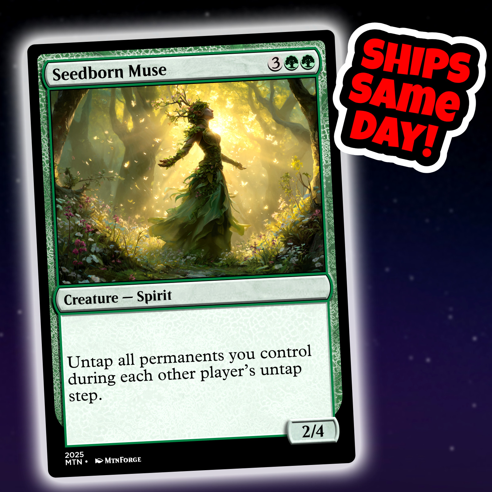 Seedborn Muse - Custom Art Magic: The Gathering Playtest Card - Commander EDH