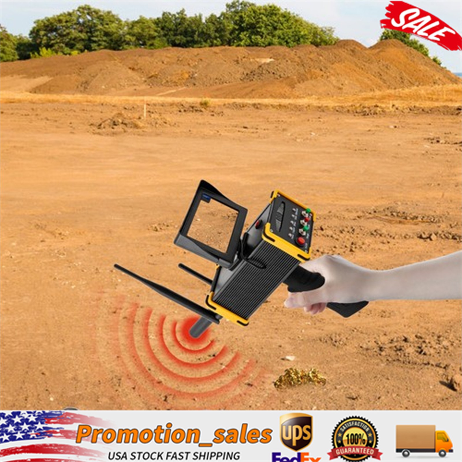 Long Range 3D Gold Silver Gem Diamond Metal Detector for Treasure Hunter LCD
