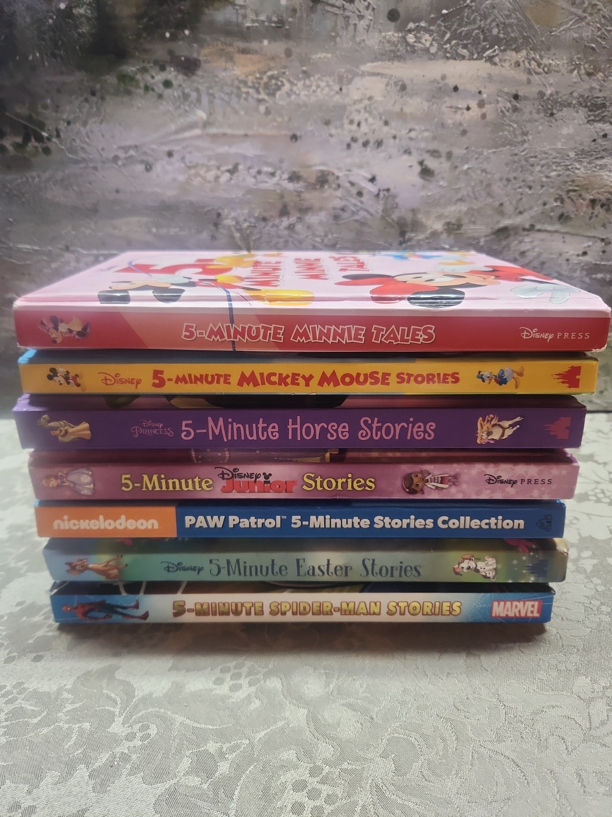 Lot Of 7 Books - Five Minute Stories / Disney / Marvel /Nickelodeon HC