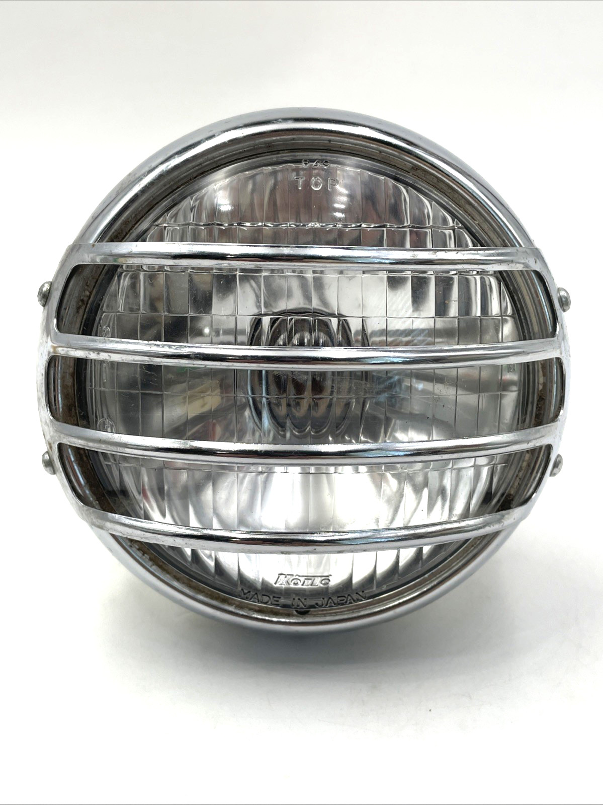 Vintage Yamaha Headlight With Chrome Guard